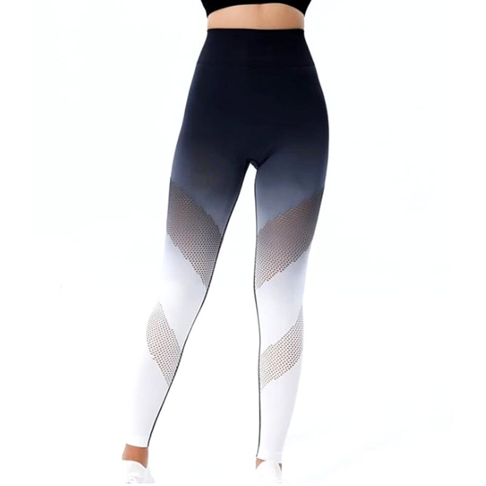 Forever 21 Leggings Ombre Stretch Pants Mesh Workout Activewear Size Small